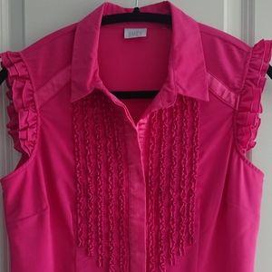 Hot pink sleeveless blouse size M